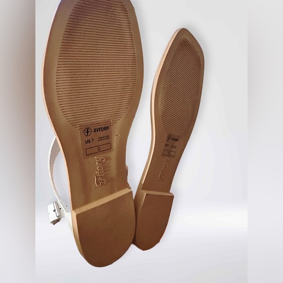 NEW Fitory Women’s Open Toe Gladiator Sandals White Size 7 - Picture 15 of 16